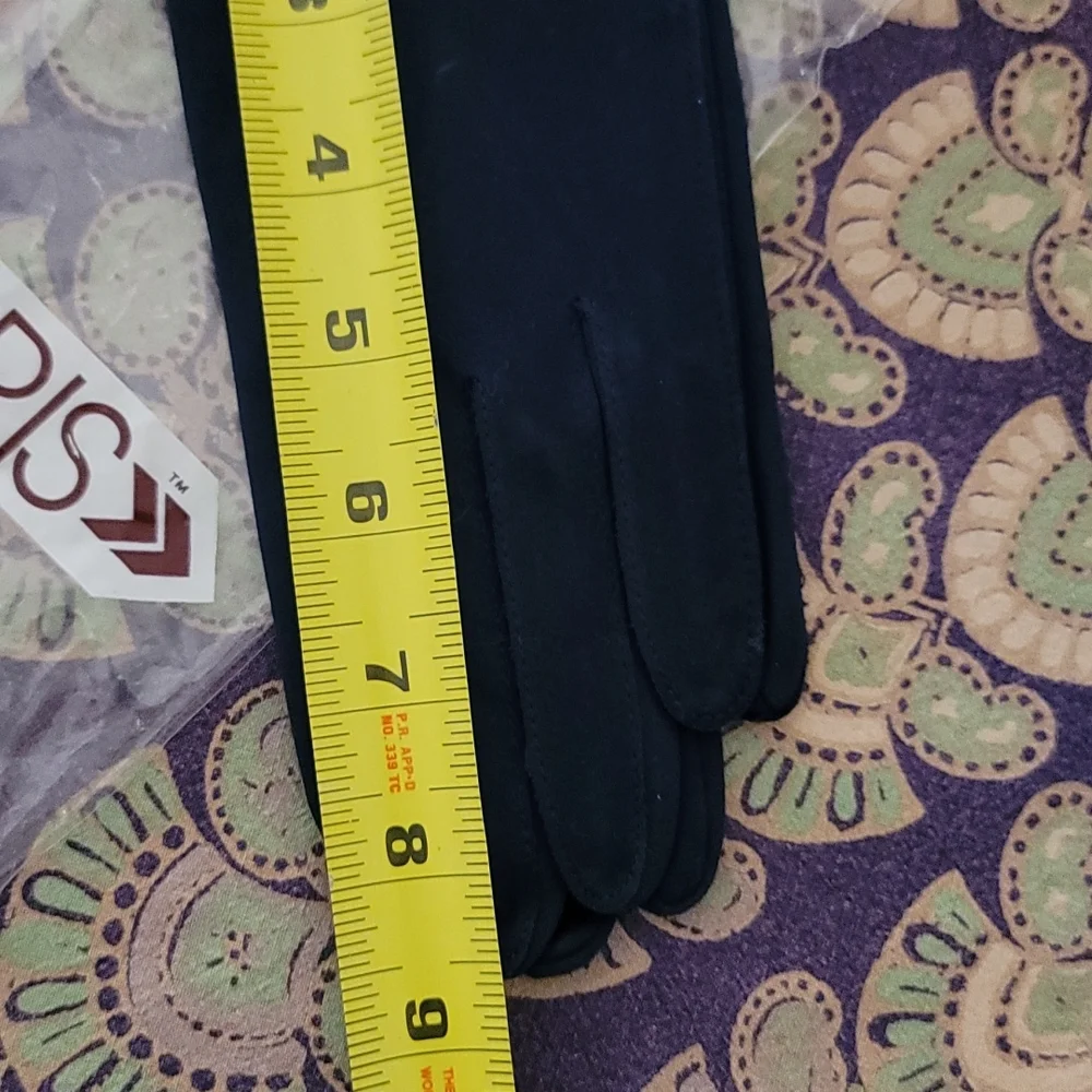 Deadstock Aris Ladies Gloves Navy Fabric