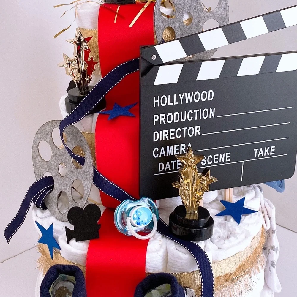 Hollywood Red Carpet Diaper Cake