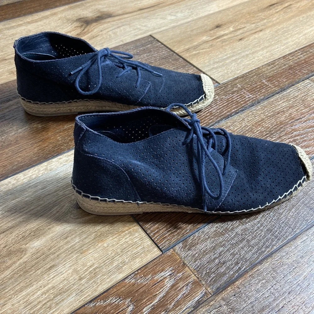 Dolce Vita Navy Suede Lace Up Espadrilles Size 8