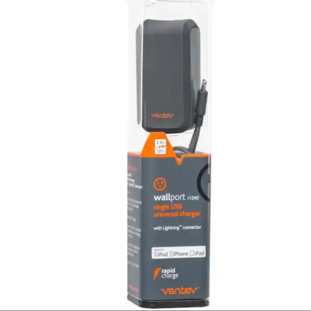 Brand New - Wallport R1240 Wall Charger Single 2.4A Lightning