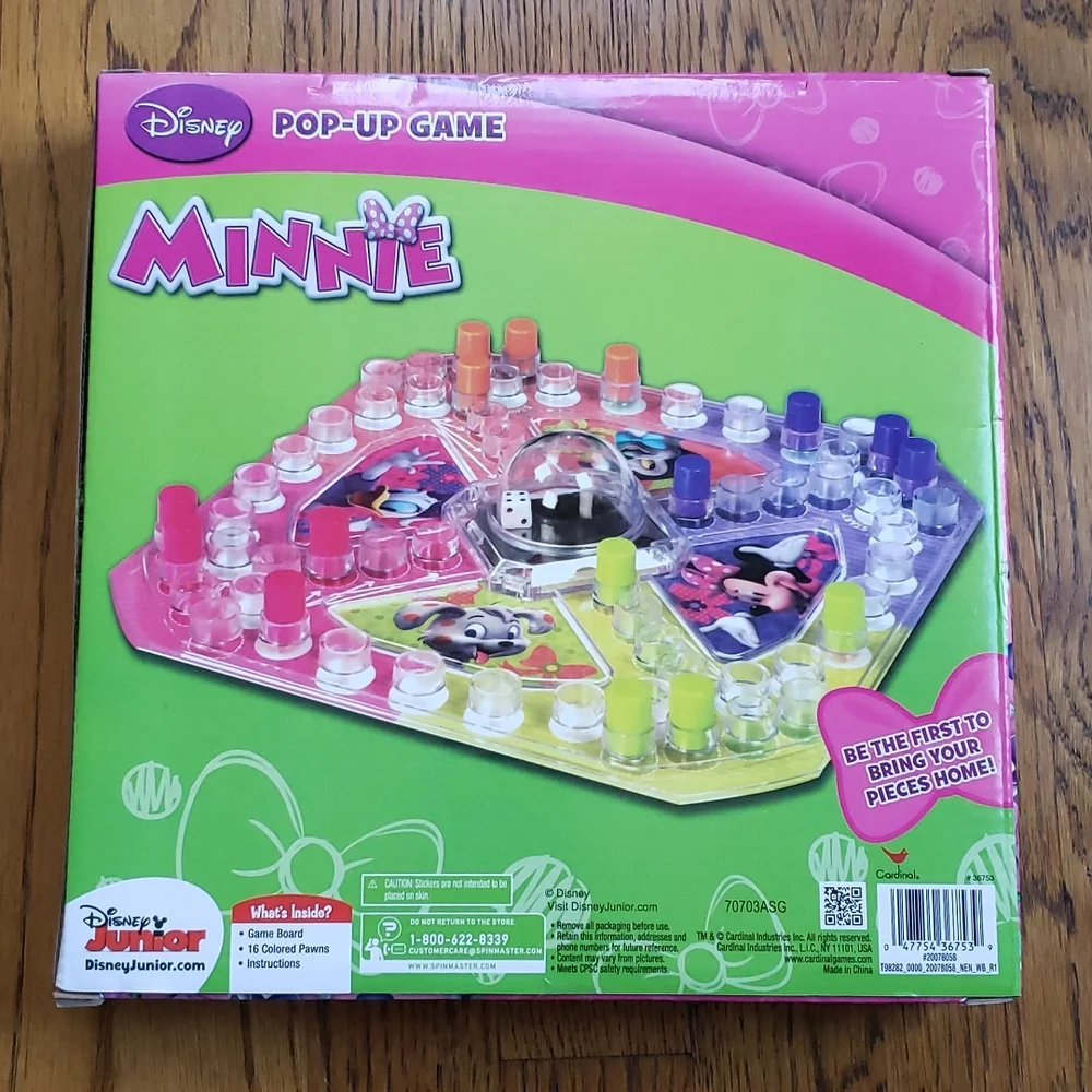 NEW Minnie Pop-Up Game Ages 4+ Disney Brand