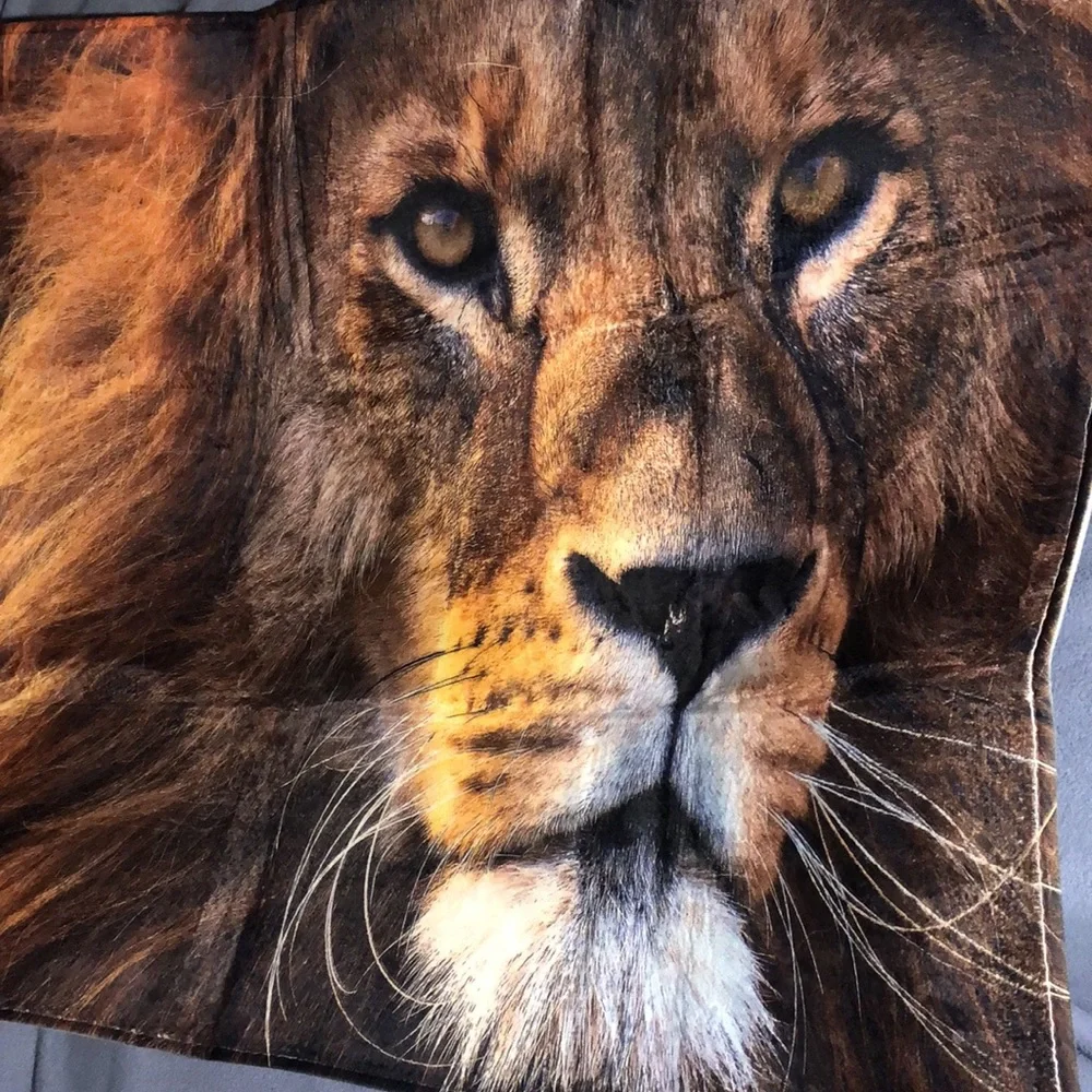 Loin themed throw mat