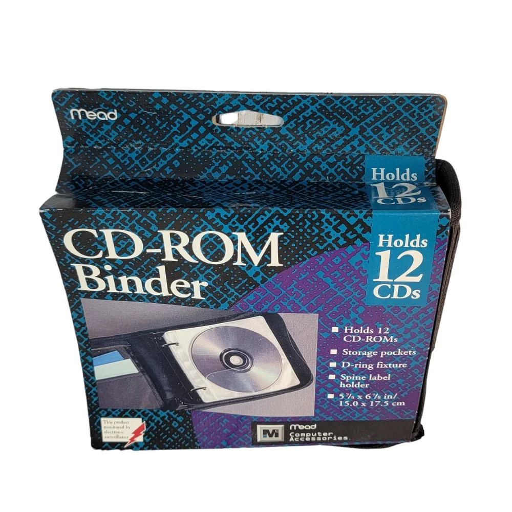 Mead CD-ROM Binder Compact Disc CD Storage Organization Case Holds 12 NIP