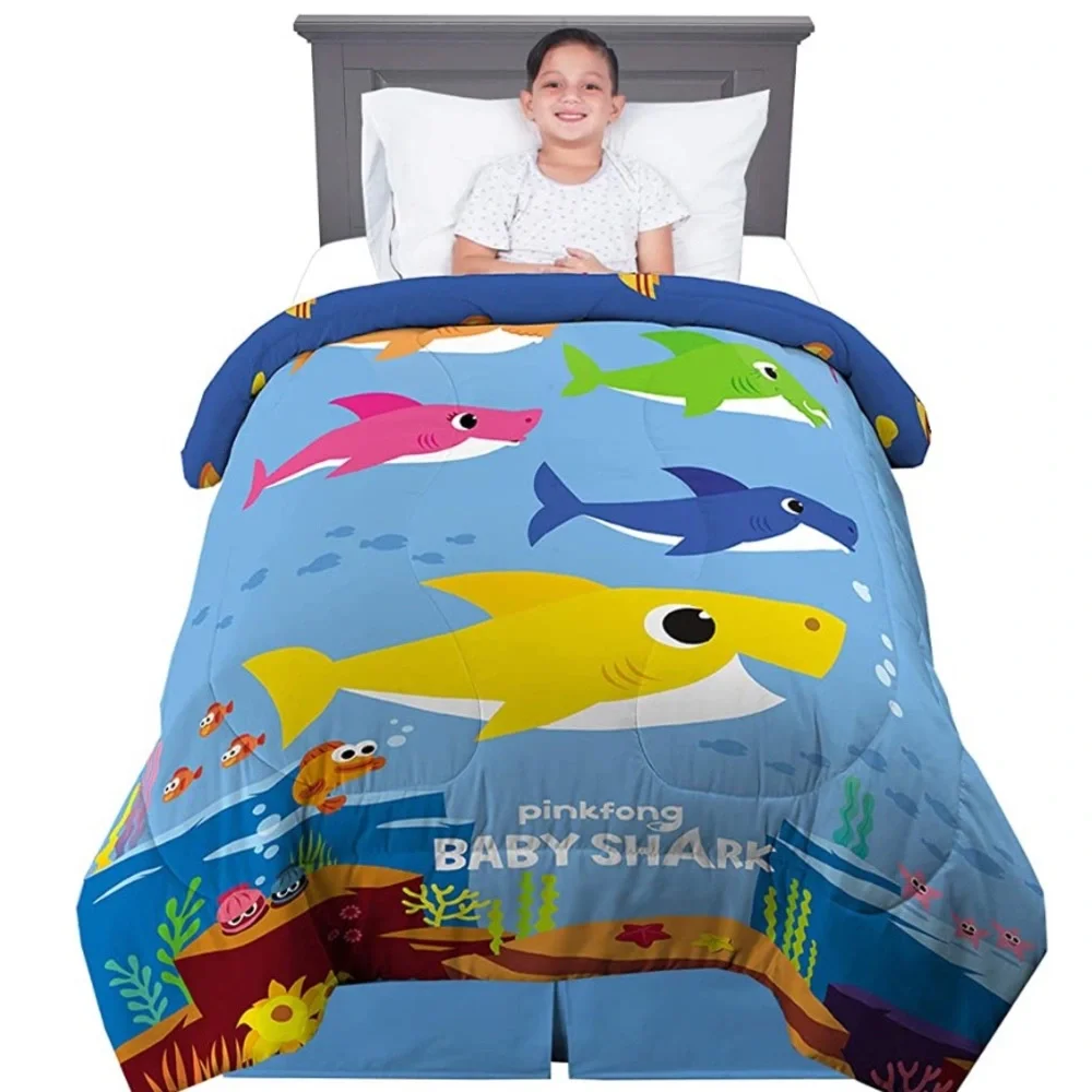 Baby Shark Kids Bedding Soft Microfiber Reversible Comforter