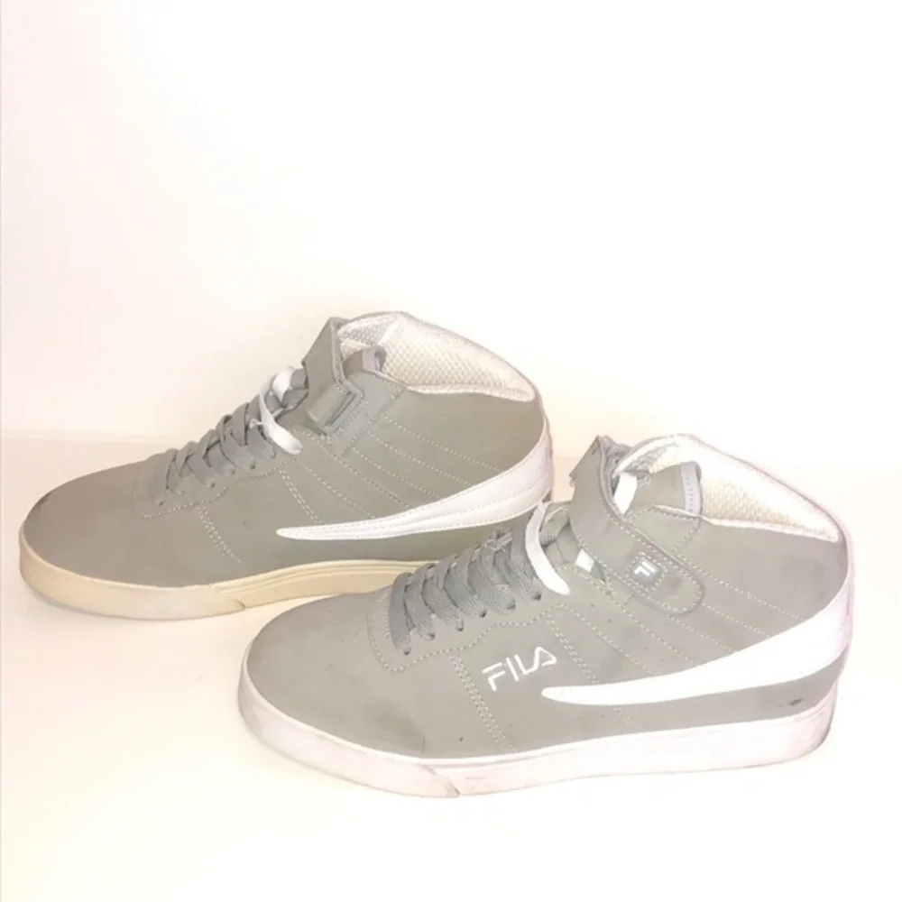 FILA High Top Gray Athletic Shoes Sneakers Size 9