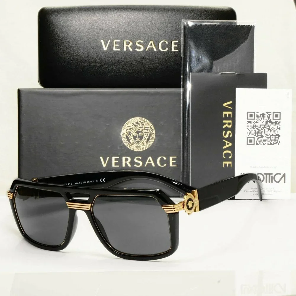 Versace Men's Black Medusa Sunglasses