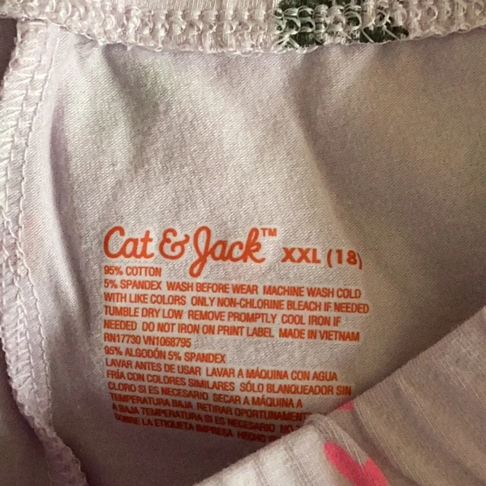 Cat & Jack kitty cat leggings pjs lavender NWOT