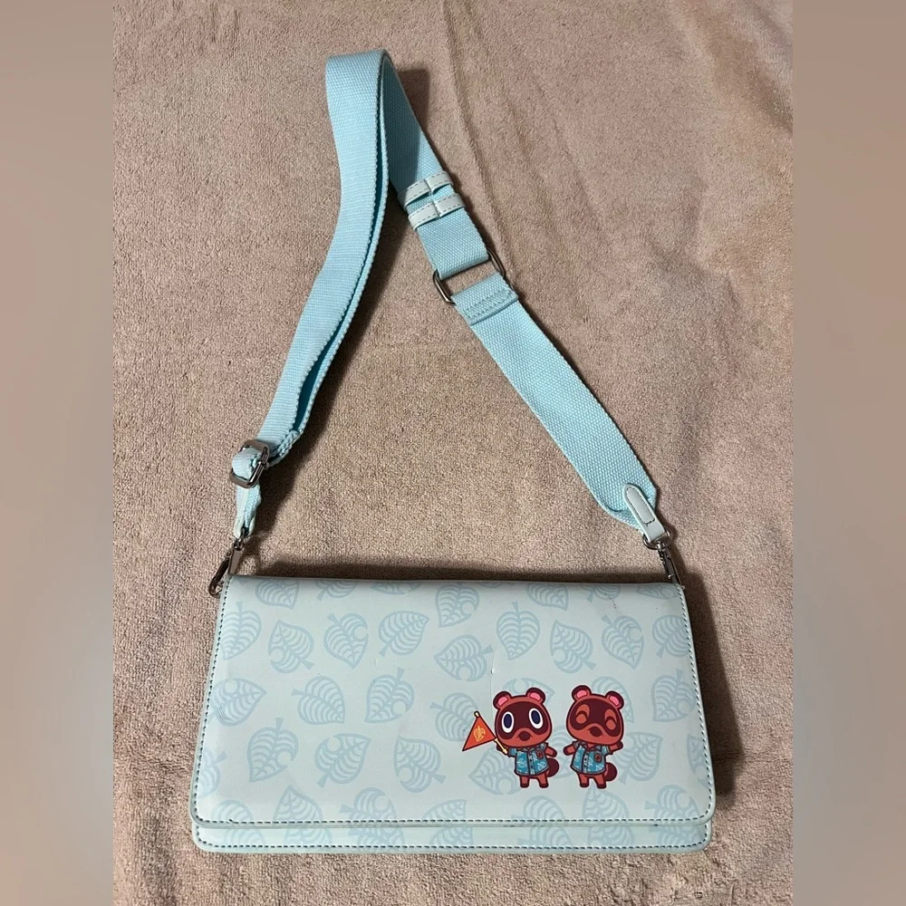 Controller Gear Nintendo Switch Animal Crossing Mint Leaves Crossbody Sling Bag