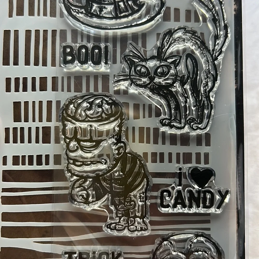 Tim Holtz Stampers Anonymous Halloween Stamps and Stencil Mixed Media NEW NIP