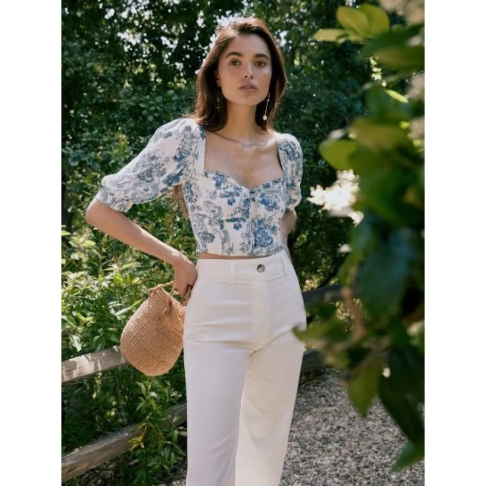 Reformation Luna Top in Olympia