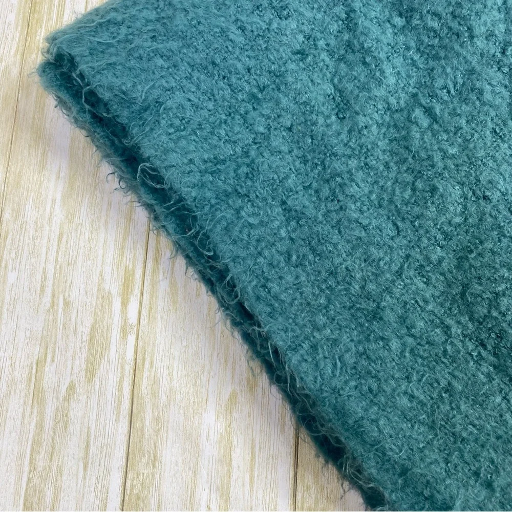 Pottery Barn Blue Fringe Throw Blanket