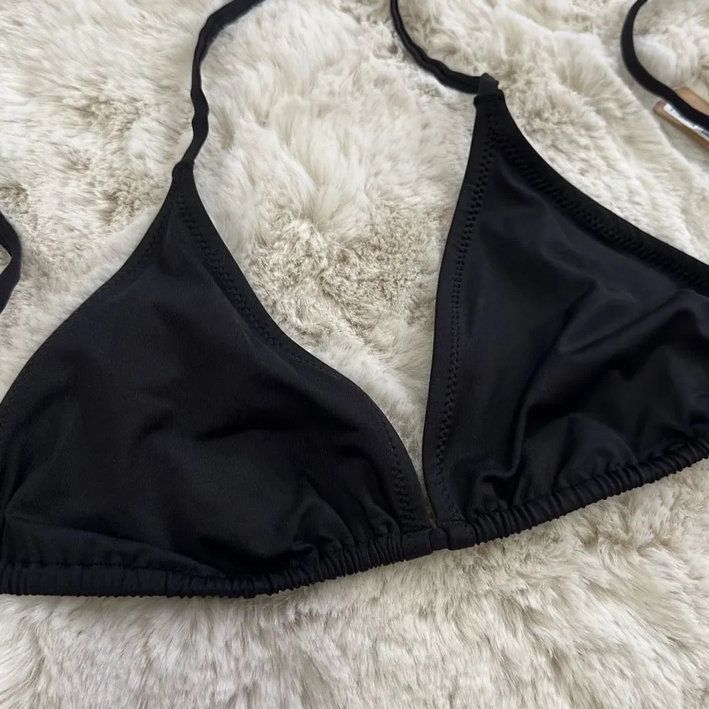 SKIMS Signature Swim Triangle Top Black Size XL