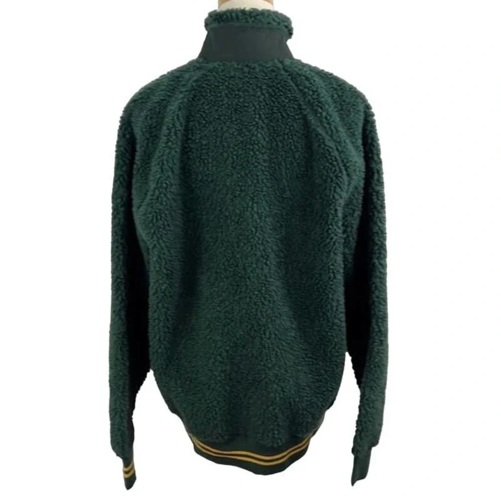 New J.Crew Men’s Nordic Sherpa Fleece Green All-Weather Jacket Coat Med Madewell