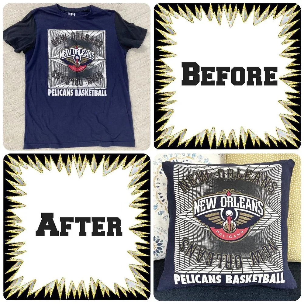 New Orleans Pelicans NBA 16X16 retro sports T-shirt THROW PILLOW COVER