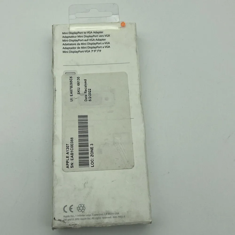 Apple Mini DisplayPort to VGA Adapter MB572Z/B