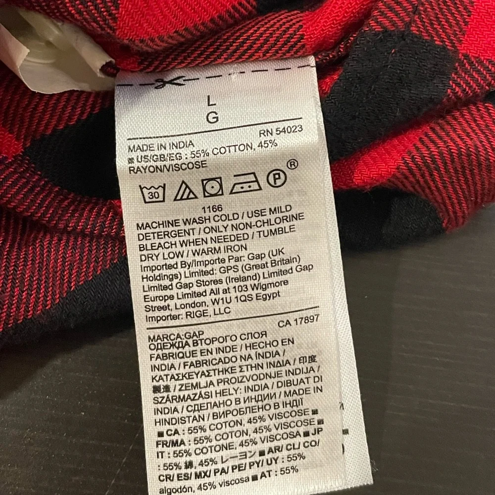 GAP Lumberjack Plaid Cotton Shirt *Like New*. Size L