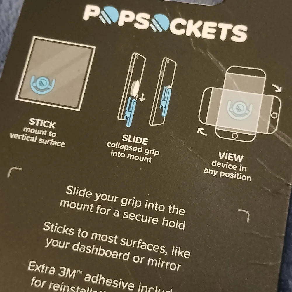 NWT!! POPSOCKETS Black Phone Mount