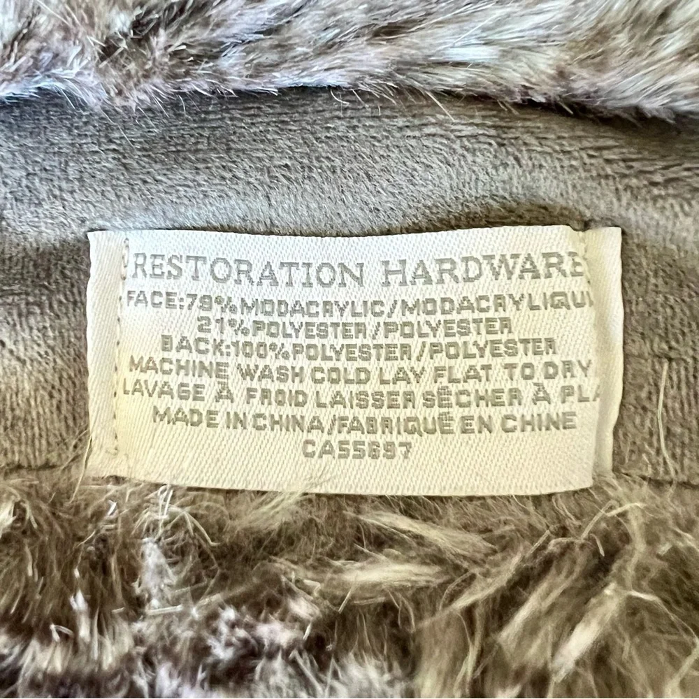 RESTORATION HARDWARE Luxe Faux Fur Snood Neck Warmer Scarf—OS