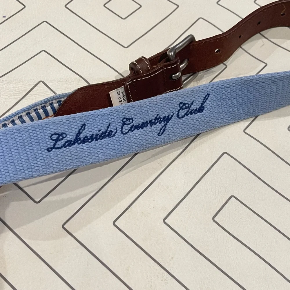 Peter Millar Lakeside Country Club Hand Stitched Belt