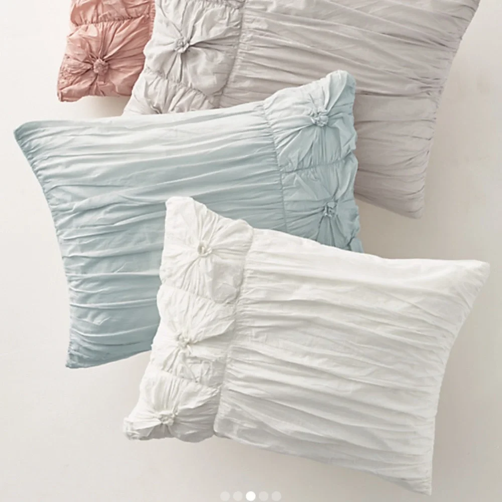 ✅Restoration Hardware GATHERED KNOT STANDARD SHAM IN IVORY