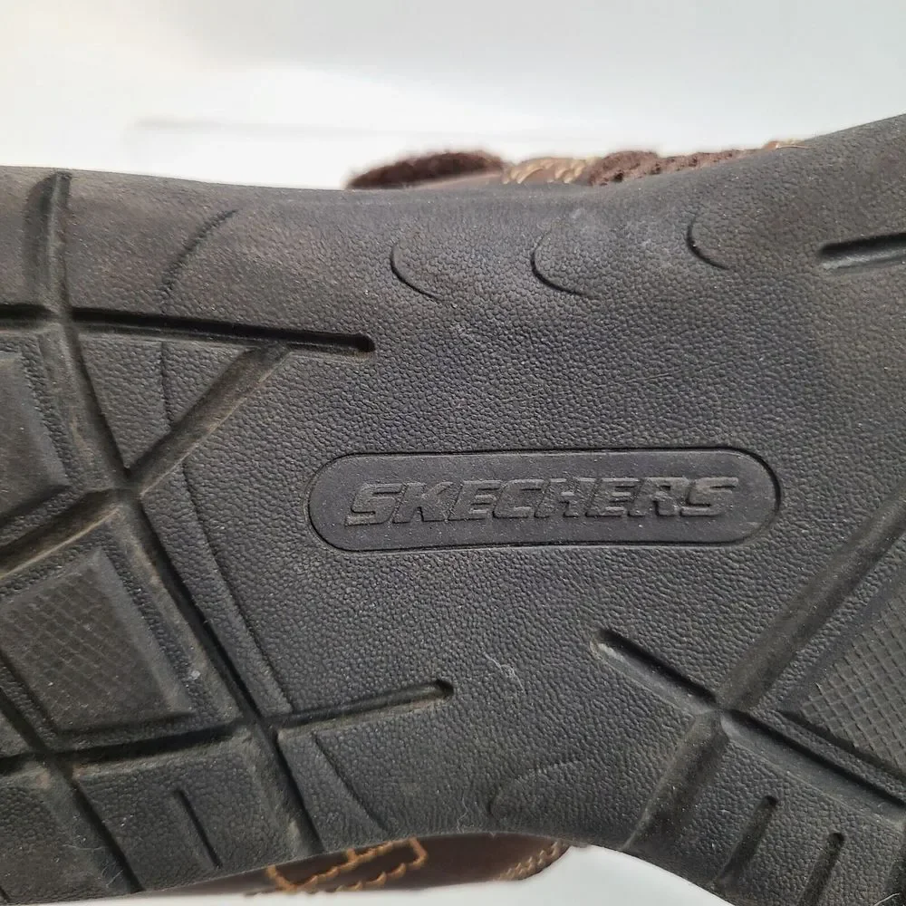Skechers Brown Leather Fisherman Sandal Padded Insole 63067 Men’s US Sz 11