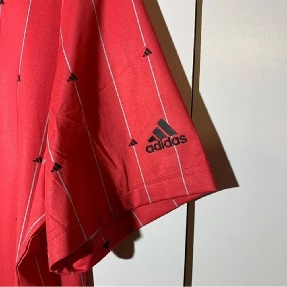 adidas Golf Ultimate365  Vertical Striped Pink Black XL