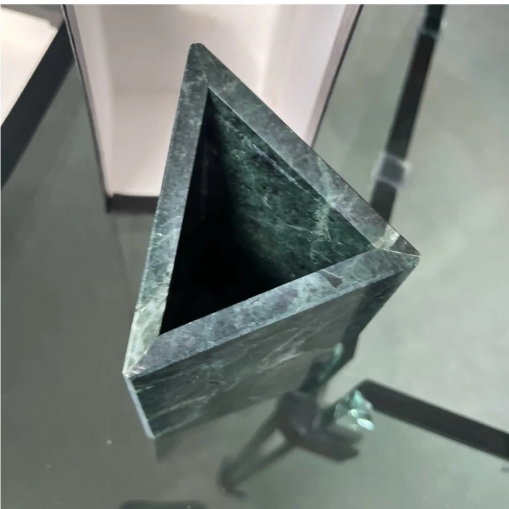 Brand new green marble pencil/pen holder.  Comes with gift box