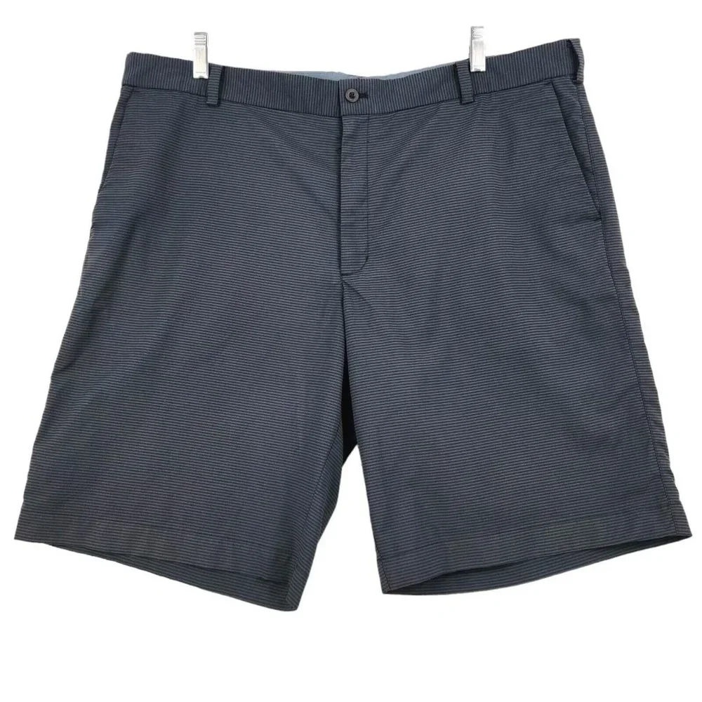 Nike Golf Dry-Fit Mens Shorts Size 40 Tour Performance Black Gray Stripe Stretch