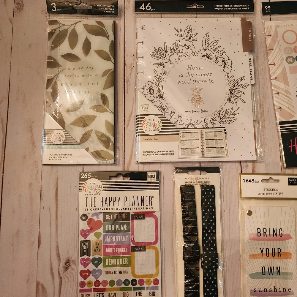 The Happy Planner items household