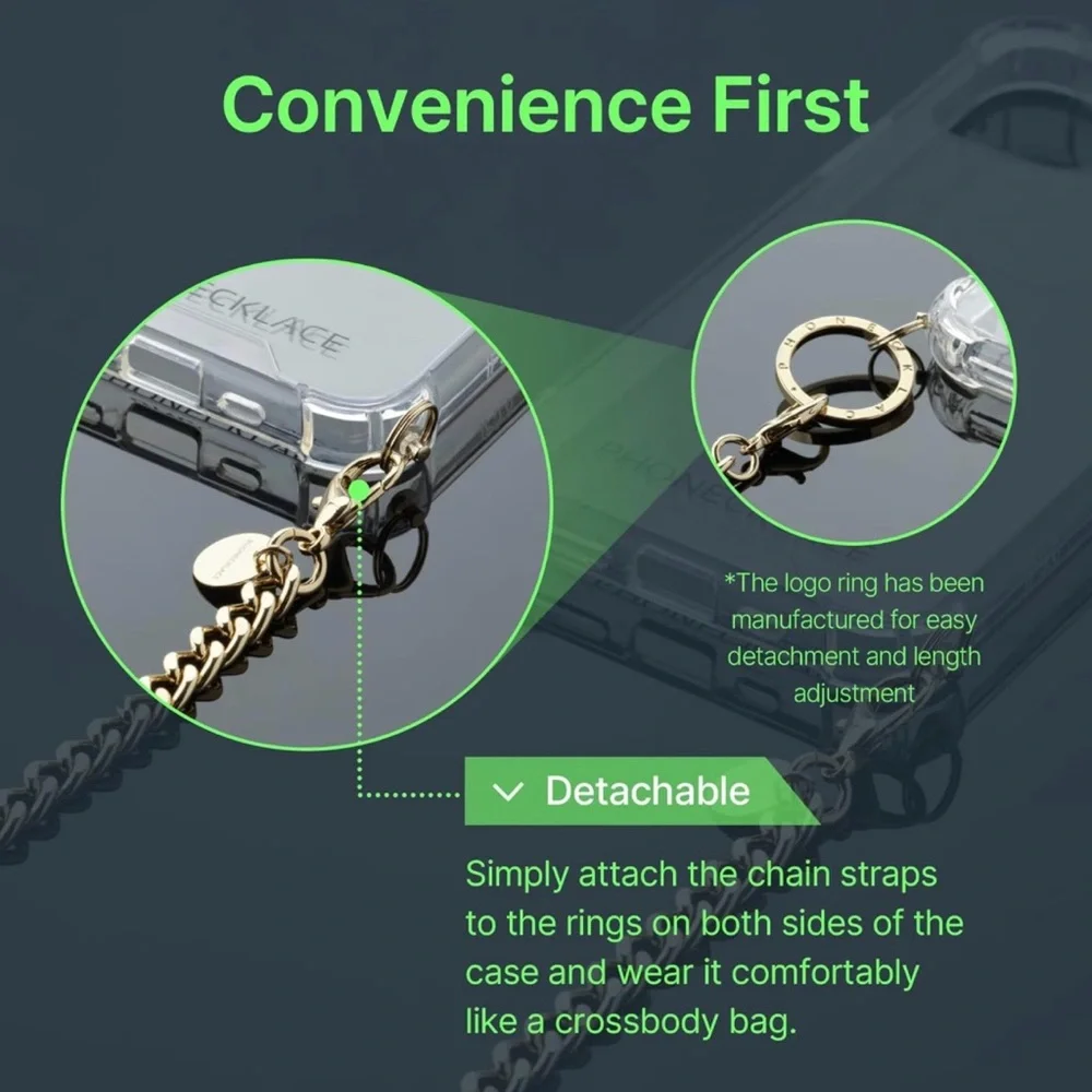 iPhone 12 Pro Max Crossbody Phone Case with Adjustible Chain Strap