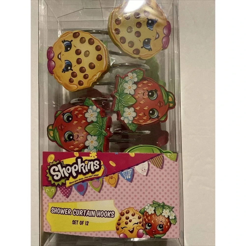 Shopkins Shower Curtain Hooks Rings Lot 12 Kids