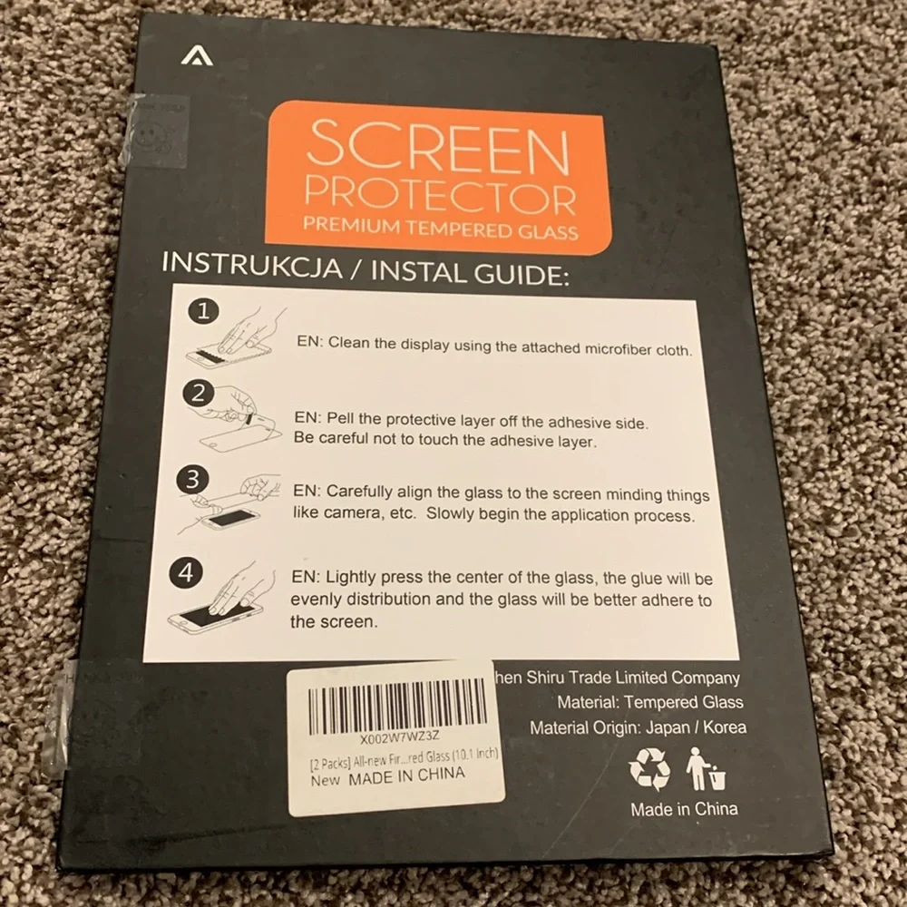 Tempered glass screen Protector for FireHD 10