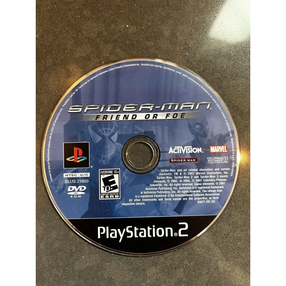 Spider-Man: Friend or Foe (Sony PlayStation 2, 2007) PS2 No Case Or Manual