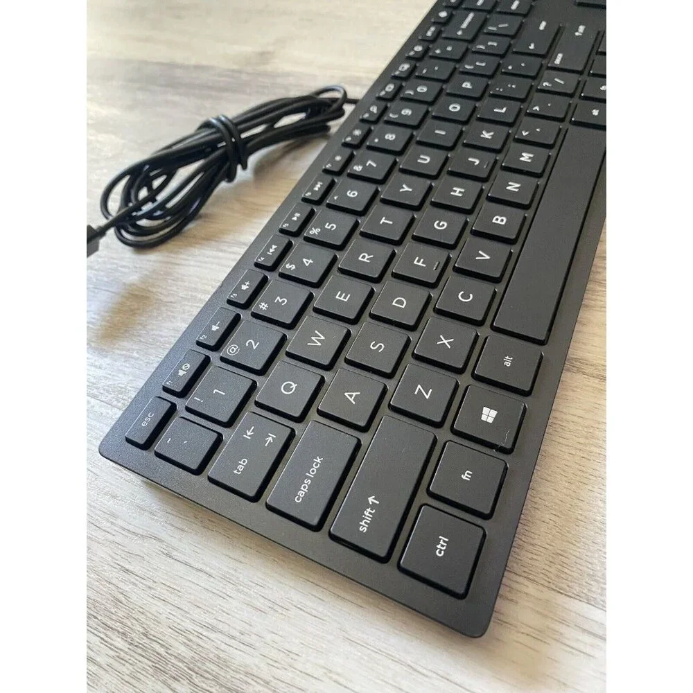HP Desktop TPC-C003K Slim Wired QWERTY Keyboard - Black - Tested