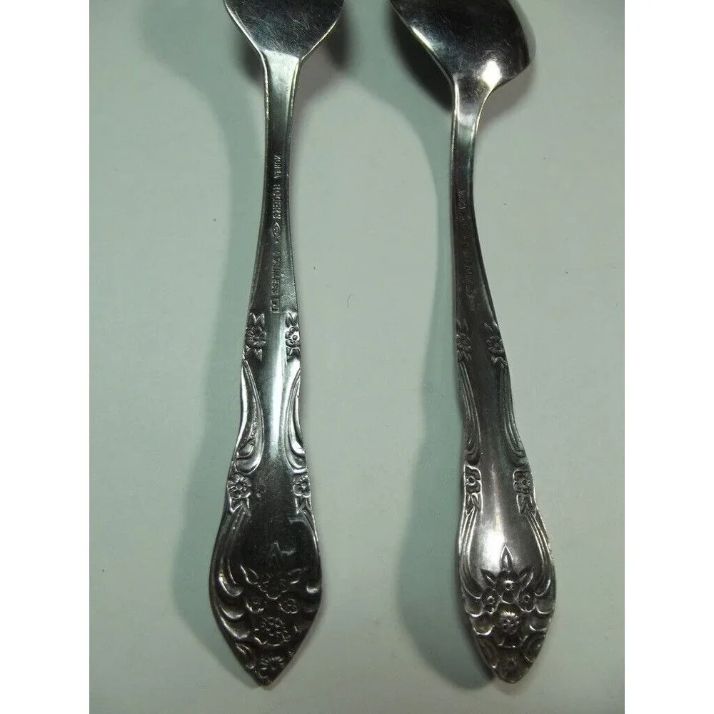 Rogers Tablespoon & Dinner Fork DREAM ROSE bud lot of Korea 7