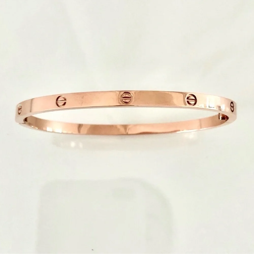 Generic Rose Gold Small Model Screw Bangle Bracelet and Screw Driver