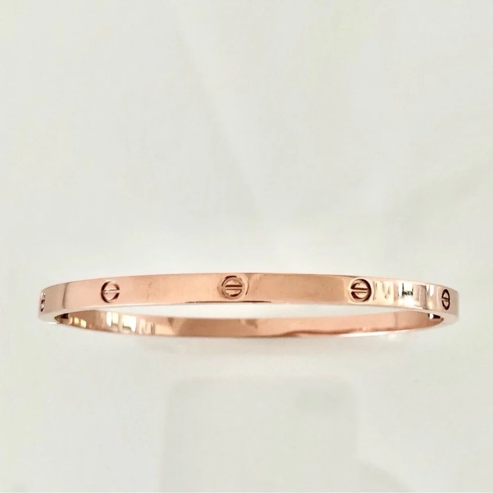 Generic Rose Gold Small Model Screw Bangle Bracelet and Screw Driver