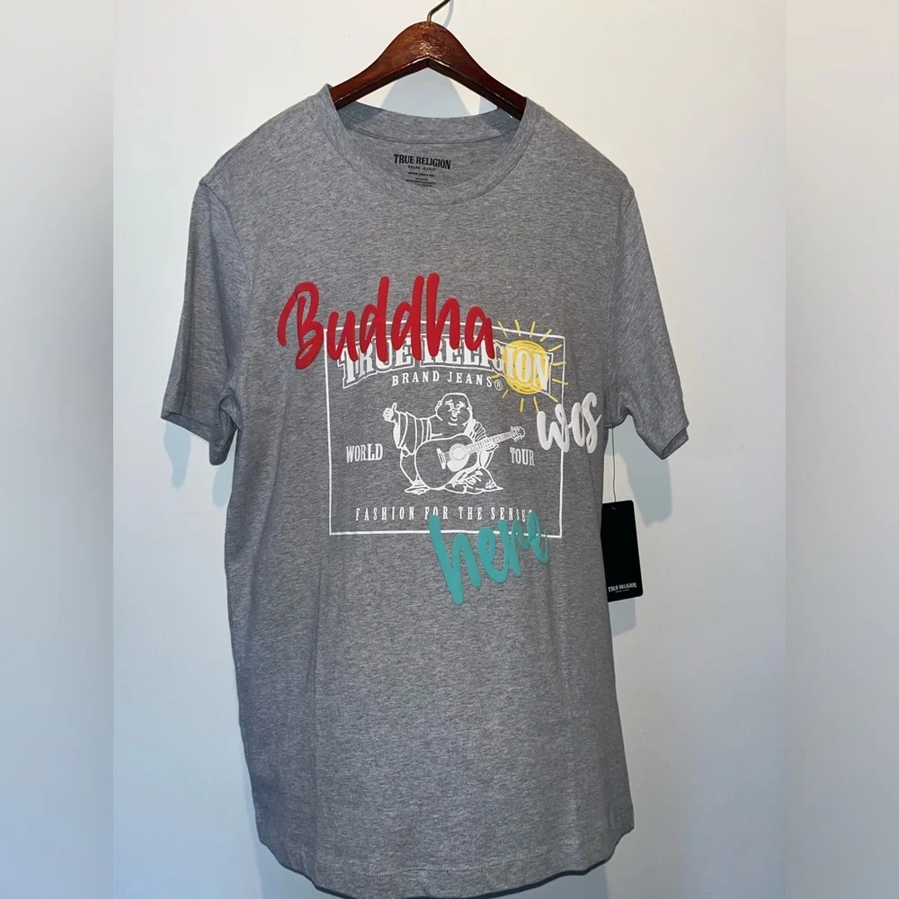 True Religion Buddha Was Here Mens T-shirt Sz M