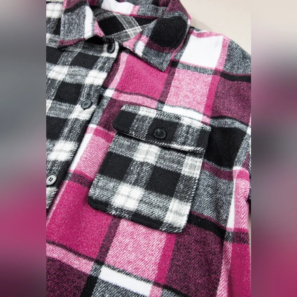 Blushing Nights Plaid Shacket