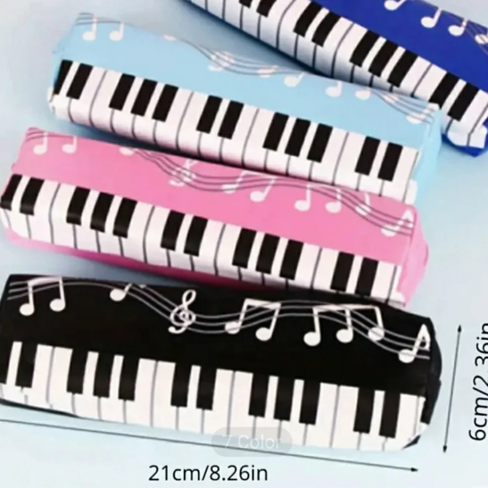 NEW Piano Music Black and White Pencil Case