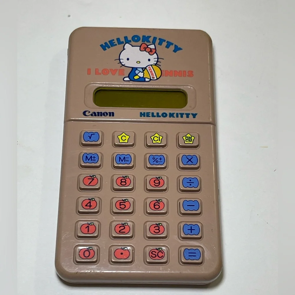 Retro Sanrio Hello Kitty Calculator Early 1976 Made By Canon Lc-321