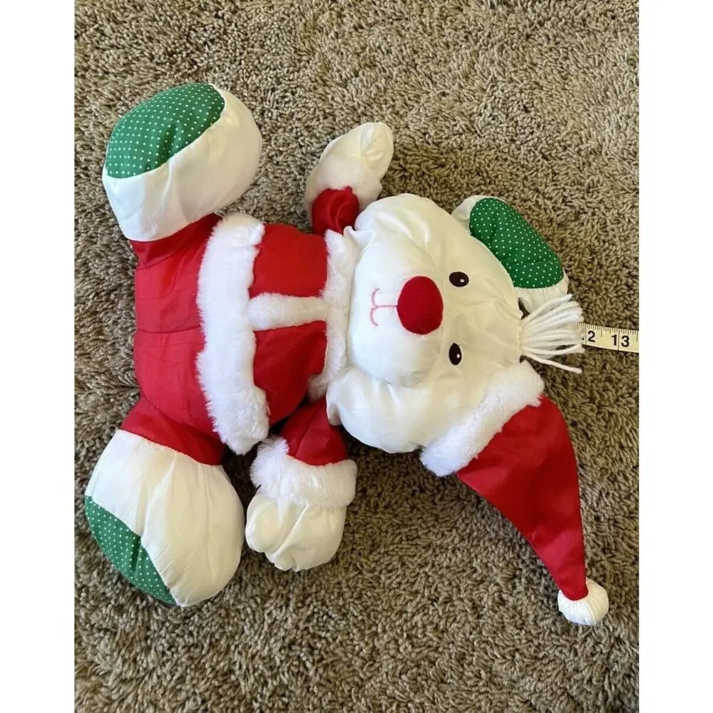 Vintage 1992 PUFFALUMP Fisher Price Bear Santa Claus Plush Christmas J24