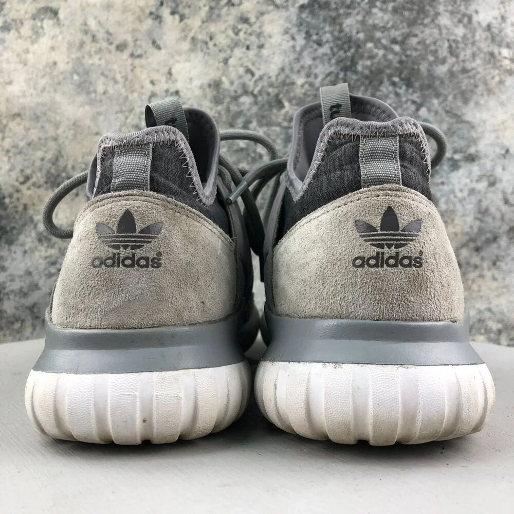 Adidas Men's Size 6 Tubular Radial Charcoal Grey Lace-Up Running Sneakers AQ6726