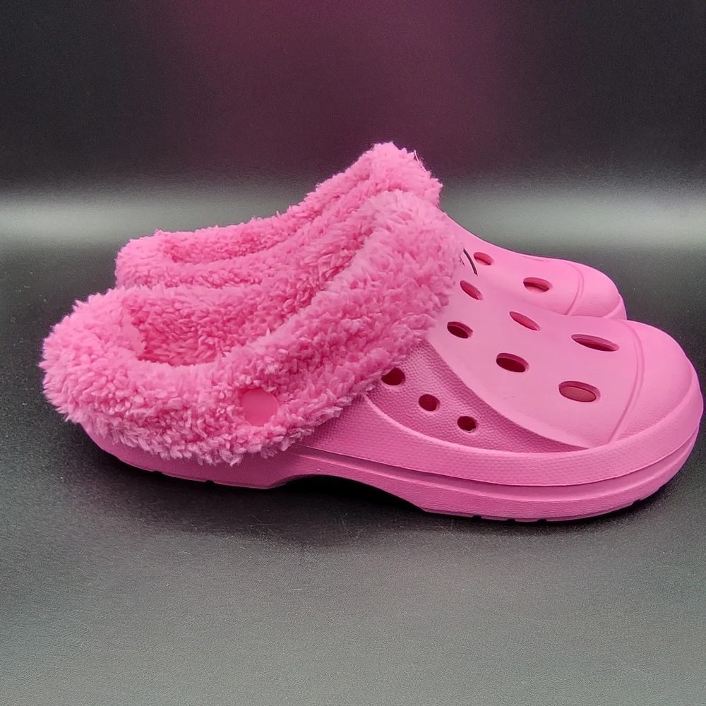 Bobbie Brooks Girl's Lined Clogs Size 2/3 Pink Big Girls Grade School Kids New