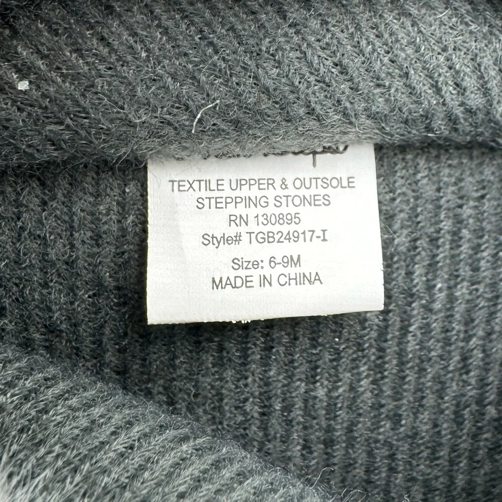 First Steps Baby Faux Fur Gray Booties Size 6-9 Months