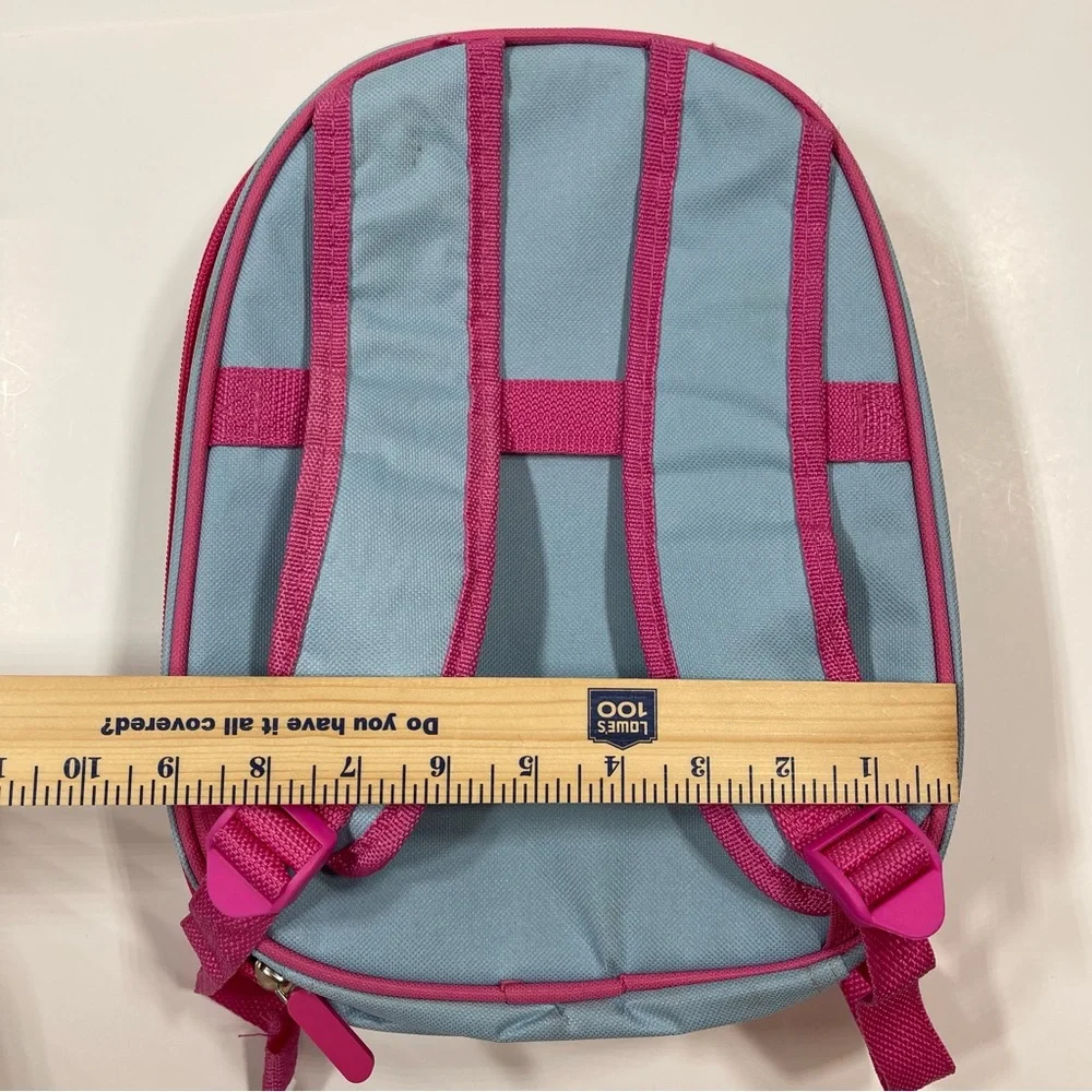 Blue Pink Owl Hard Shell Cover Travel Backpack