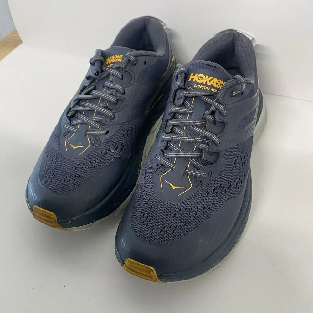 Hoka One One Stinson ATR 6 Men Size 8.5 Blue Athletic Running Shoes 3658