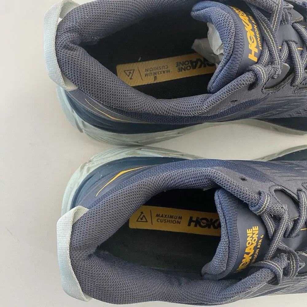 Hoka One One Stinson ATR 6 Men Size 8.5 Blue Athletic Running Shoes 3658