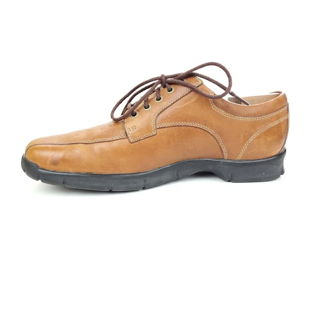 Cole Haan Mens Size 10 M Brown Lace Up Leather Oxfords NikeAir Sneakers