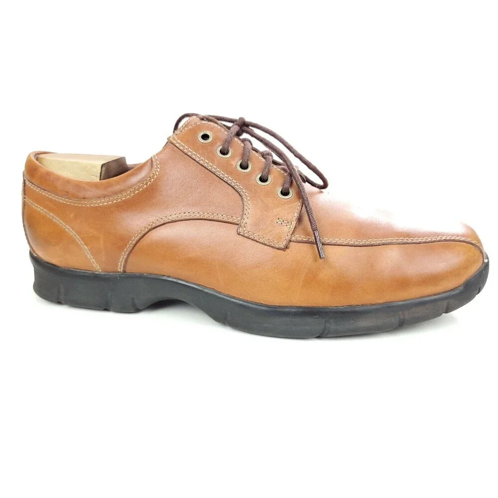 Cole Haan Mens Size 10 M Brown Lace Up Leather Oxfords NikeAir Sneakers